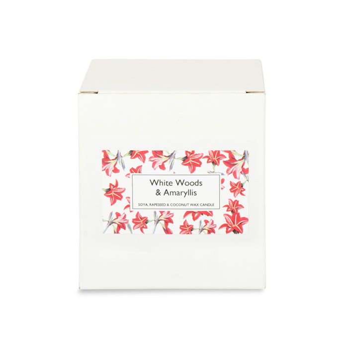 White Woods and Amaryllis Gift Boxed Candle