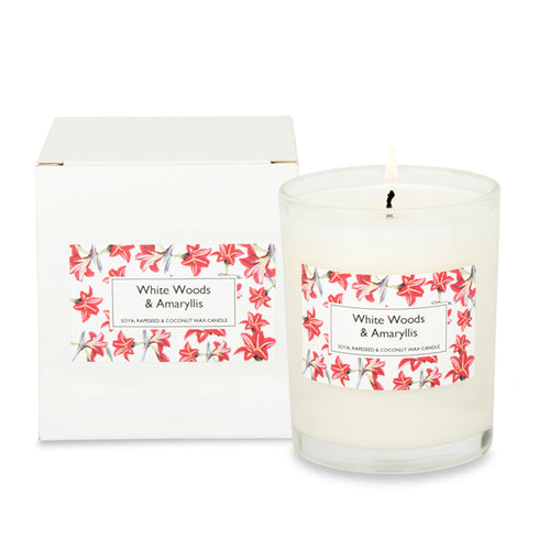 White Woods and Amaryllis Gift Boxed Candle