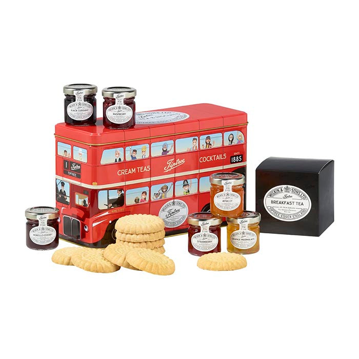 Tiptree Tea, Biscuits, and Jam Bus Tin Set