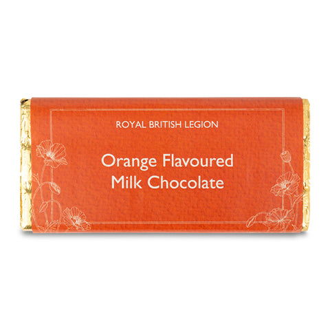 Royal British Legion Luxury Orange Milk Chocolate Bar