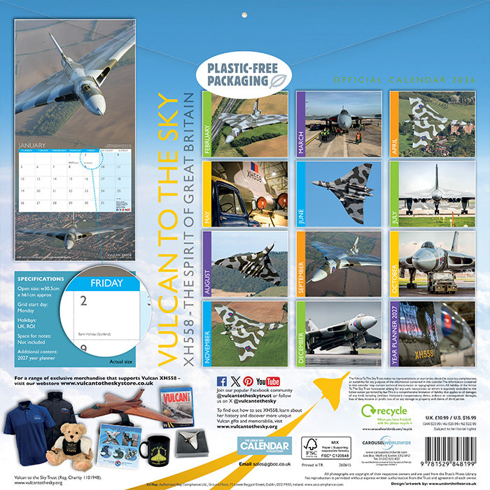 Vulcan XH558 Calendar 2026
