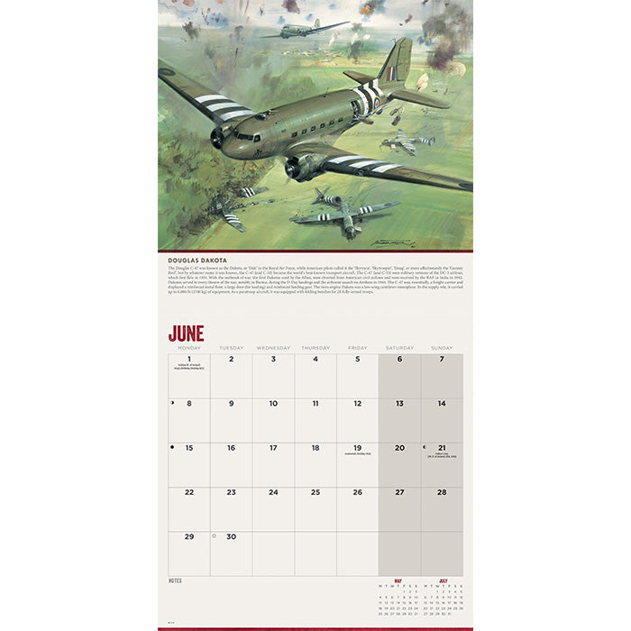 Legends of WWII Wall Calendar 2026