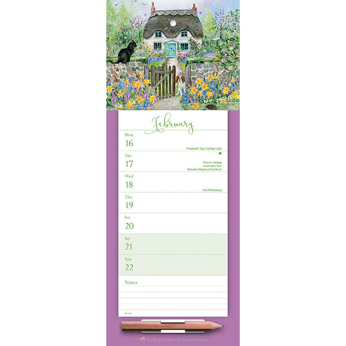 Vintage Garden Magnetic Calendar 2026
