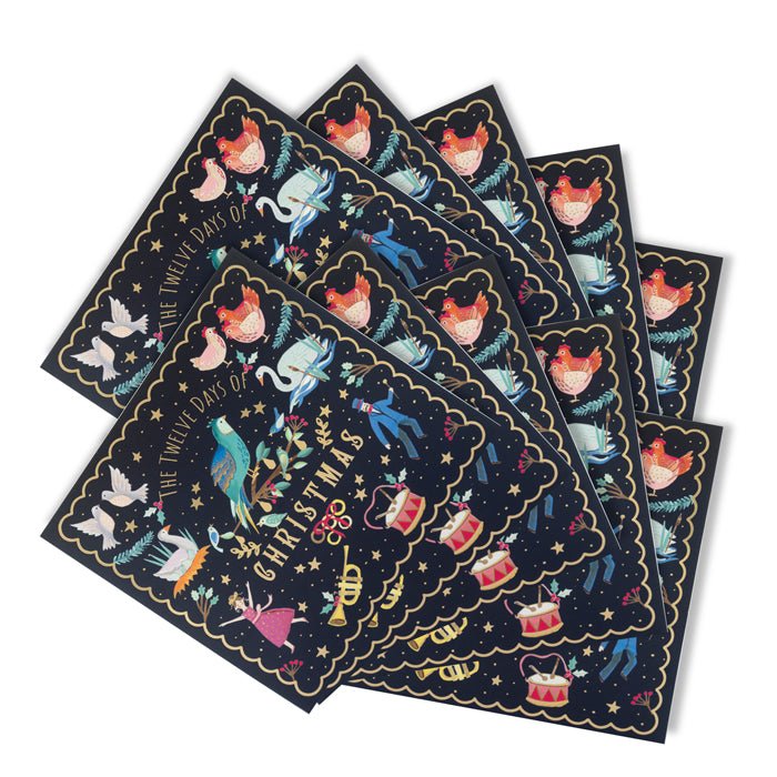 12 Days of Christmas Cards - Pack of 10