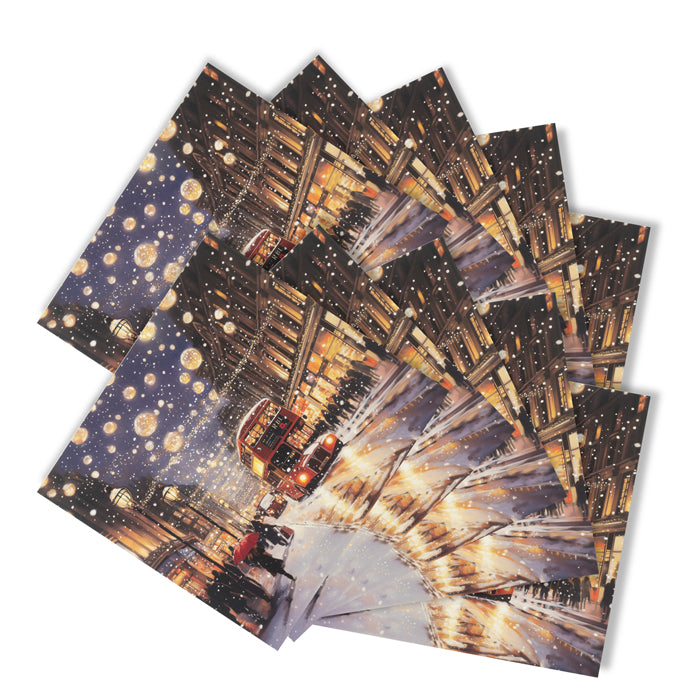 London at Christmas  Cards - Pack of 10