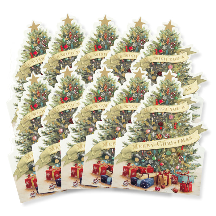 Christmas Tree Christmas Cards - Pack of 10