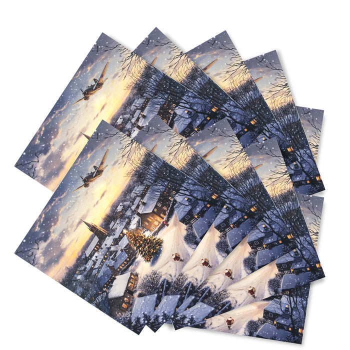 Spitfire at Christmas Cards - Pack of 10