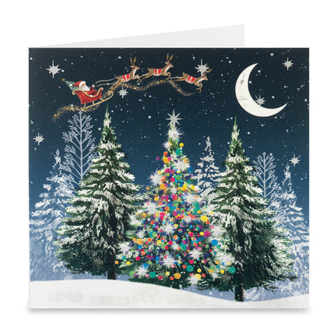 Santa on Christmas Eve Christmas Cards - Pack of 10
