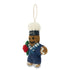 Navy Gingerbreadman Felt Christmas Decoration
