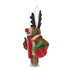 Aviator Rudolph with Present & Poppy Felt Christmas Decoration