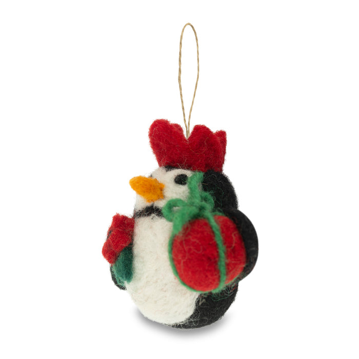 Party Hat Penguin with Poppy Felt Christmas Decoration