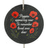 Poppies Appearing Near Slate Garden Plaque
