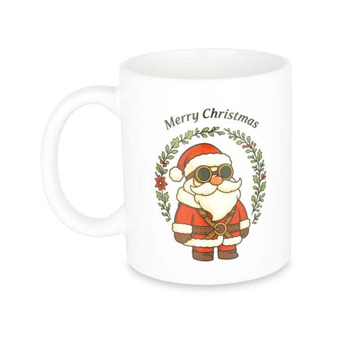 Aviator Santa Christmas Mug