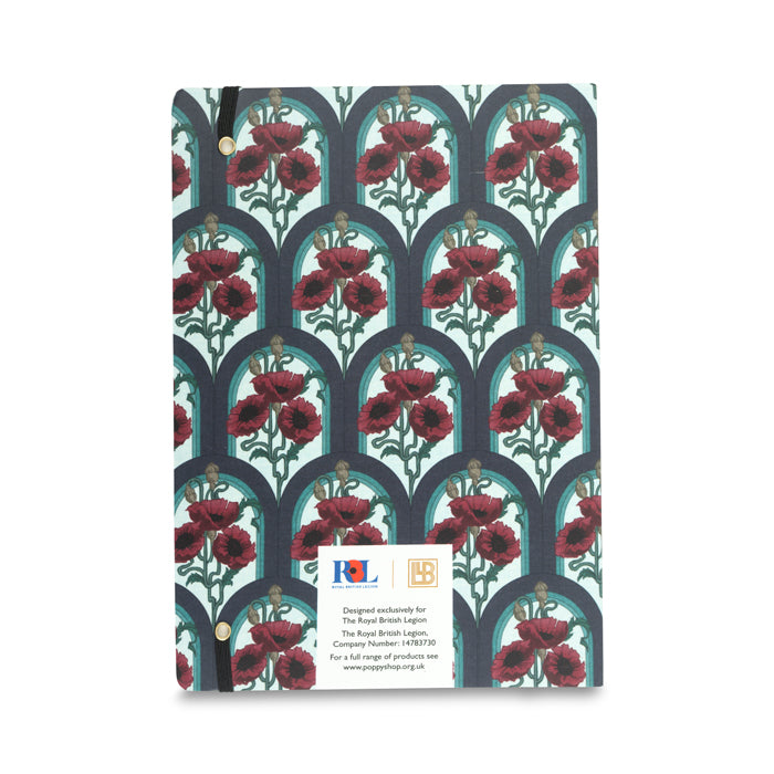 Laurence Llewelyn-Bowen Art Deco Poppy A5 Notebook