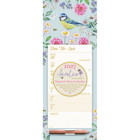 Aurelia Blue Tit Magnetic Calendar 2027