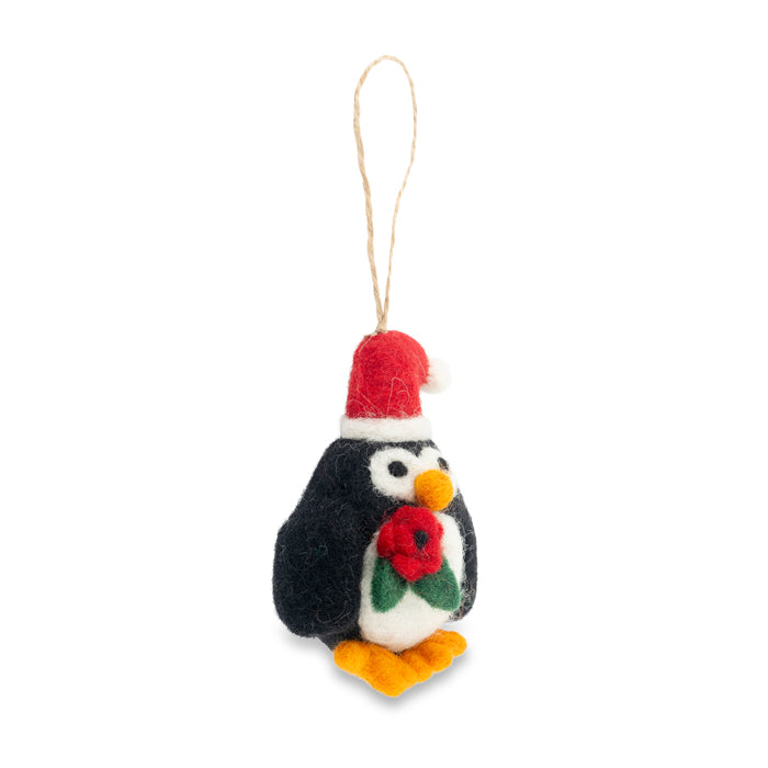 Poppy Penguin Felt Christmas Decoration