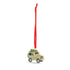 Santa in a Jeep Enamel Christmas Decoration