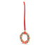 Poppy Wreath Enamel Christmas Decoration