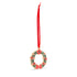Poppy Wreath Enamel Christmas Decoration