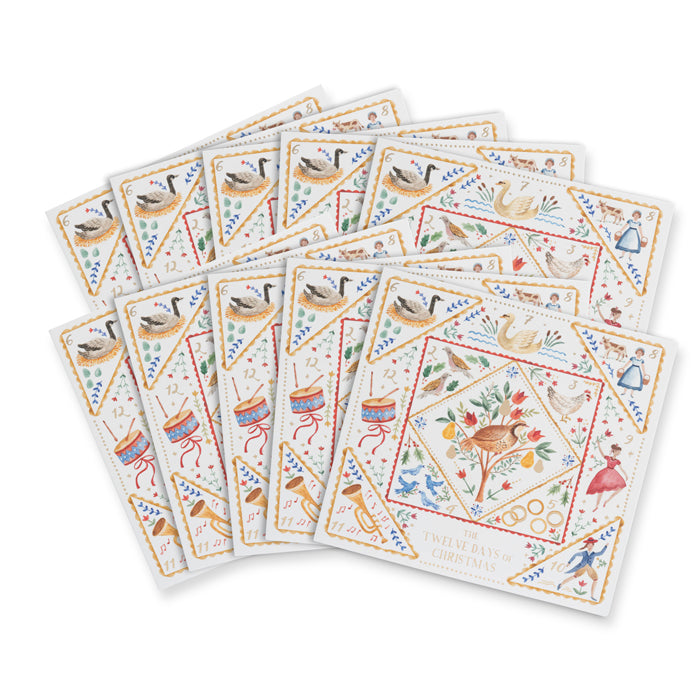 12 Days of Christmas Cards - Pack of 10