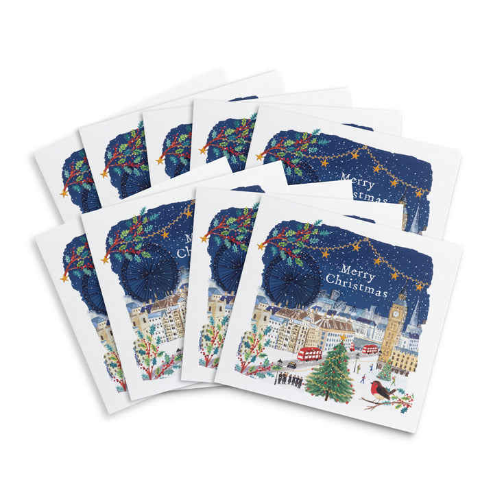 London at Christmas Cards - Pack of 10