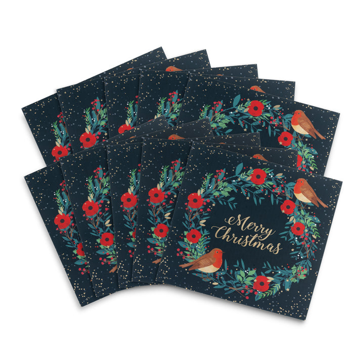 Christmas Wreath Christmas Cards - Pack of 10