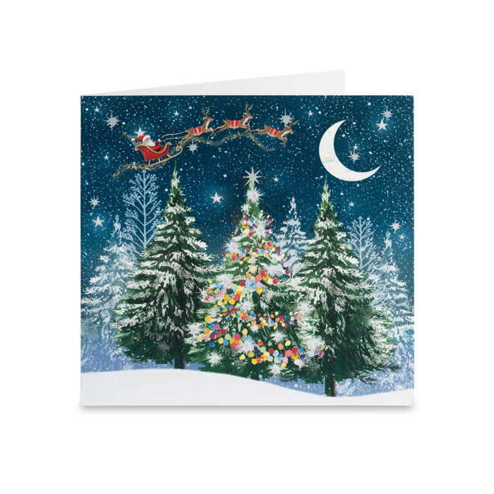 Santa on Christmas Eve Christmas Cards - Pack of 10