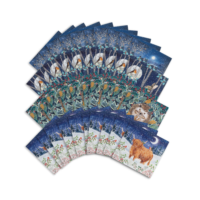 Christmas Animal Bundle Christmas Cards - Pack of 40