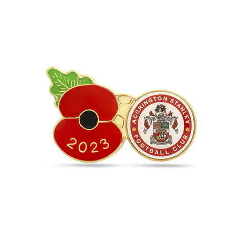 Accrington Stanley Poppy Football Pin 2023