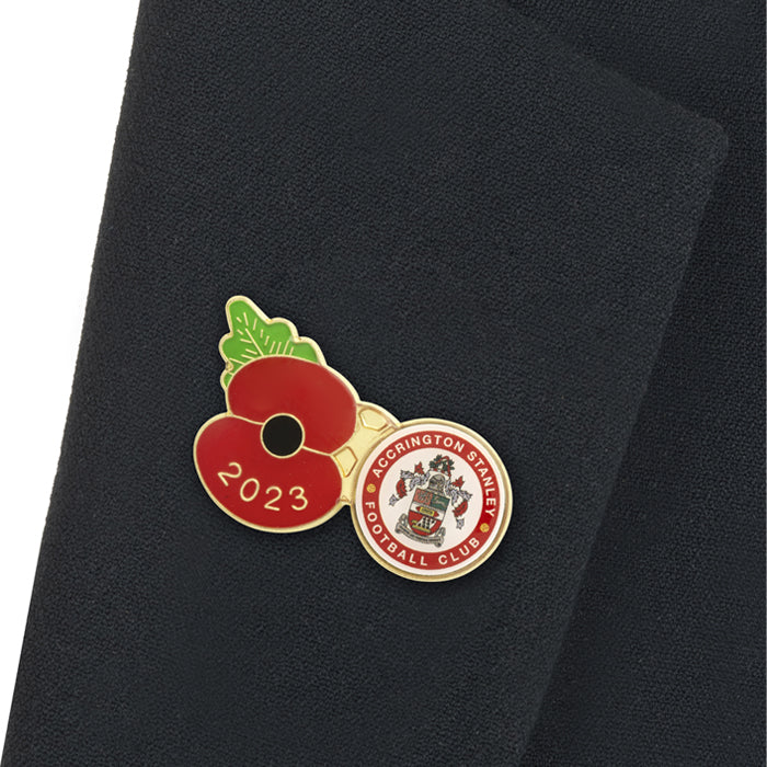 Accrington Stanley Poppy Football Pin 2023
