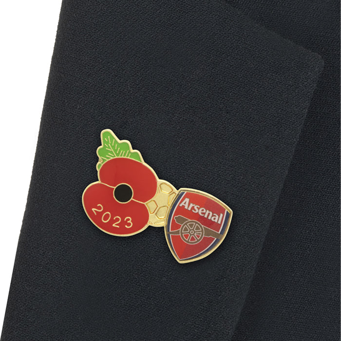 Arsenal Poppy Football Pin 2023