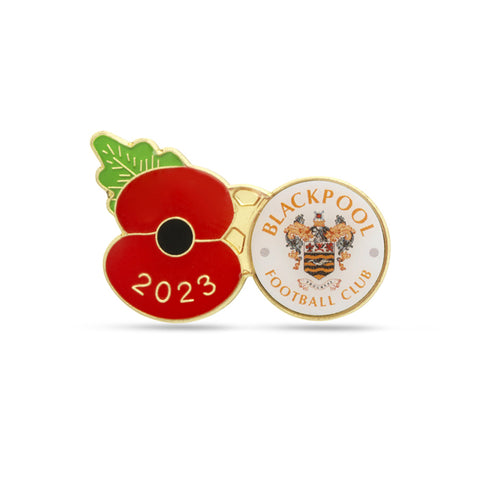Blackpool Poppy Football Pin 2023