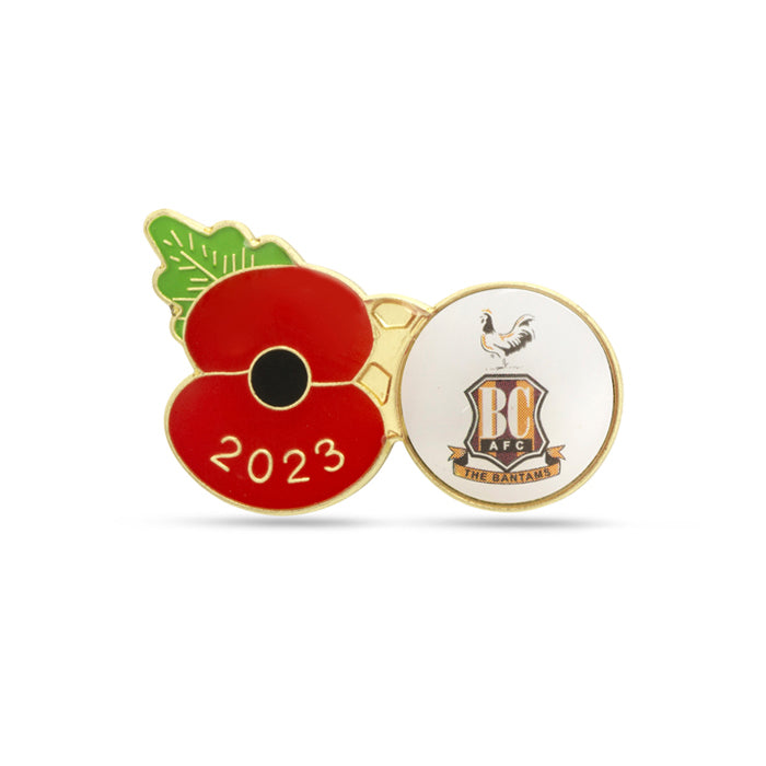 Bradford City Poppy Football Pin 2023