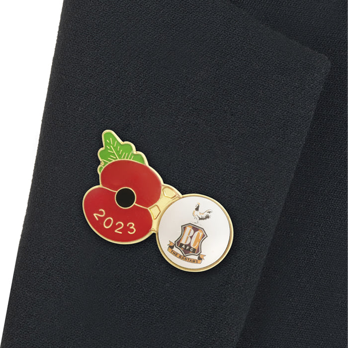 Bradford City Poppy Football Pin 2023