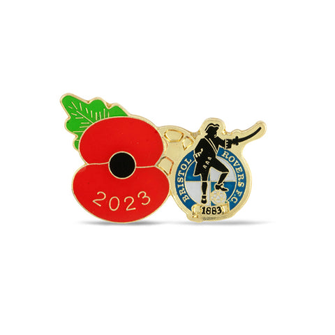 Bristol Rovers Poppy Football Pin 2023
