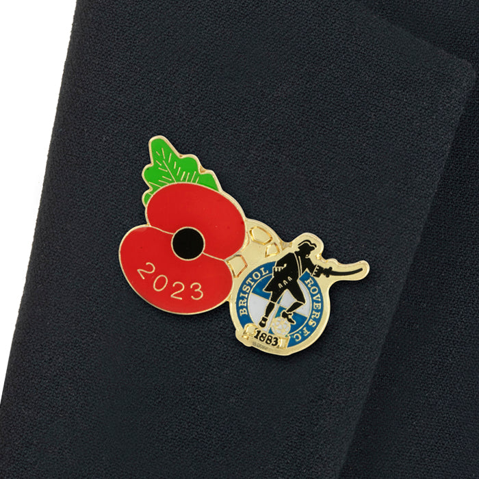 Bristol Rovers Poppy Football Pin 2023