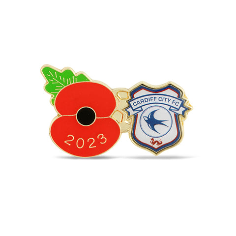 Cardiff City Poppy Football Pin 2023