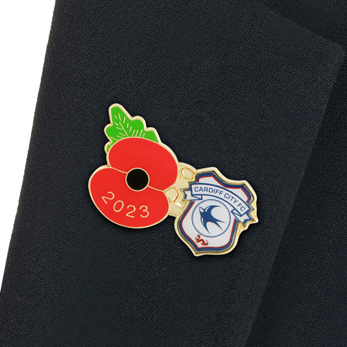 Cardiff City Poppy Football Pin 2023