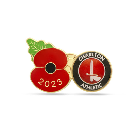 Charlton Athletic Poppy Football Pin 2023