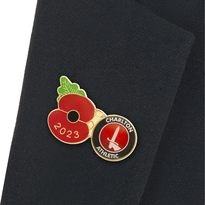 Charlton Athletic Poppy Football Pin 2023