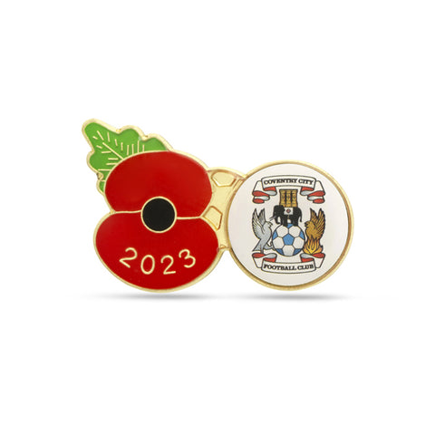 Coventry City Poppy Football Pin 2023