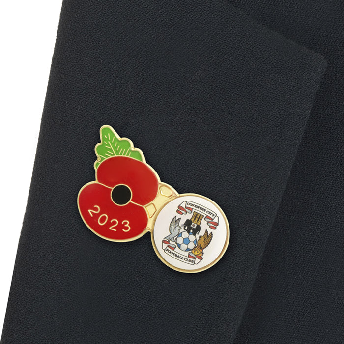 Coventry City Poppy Football Pin 2023