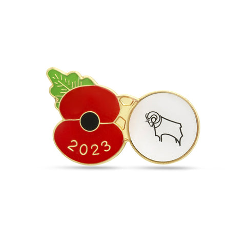 Derby County Poppy Football Pin 2023