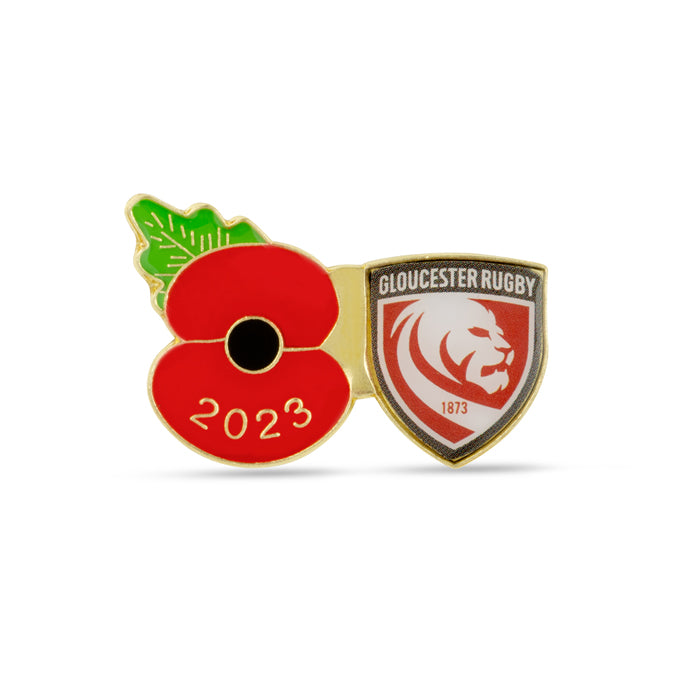 Gloucester Poppy Rugby Pin 2023