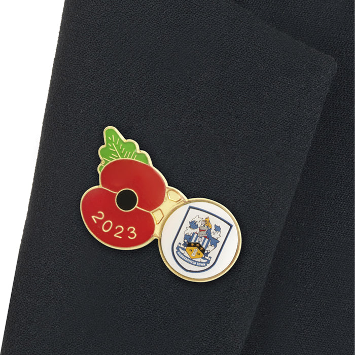 Huddersfield Town Poppy Football Pin 2023
