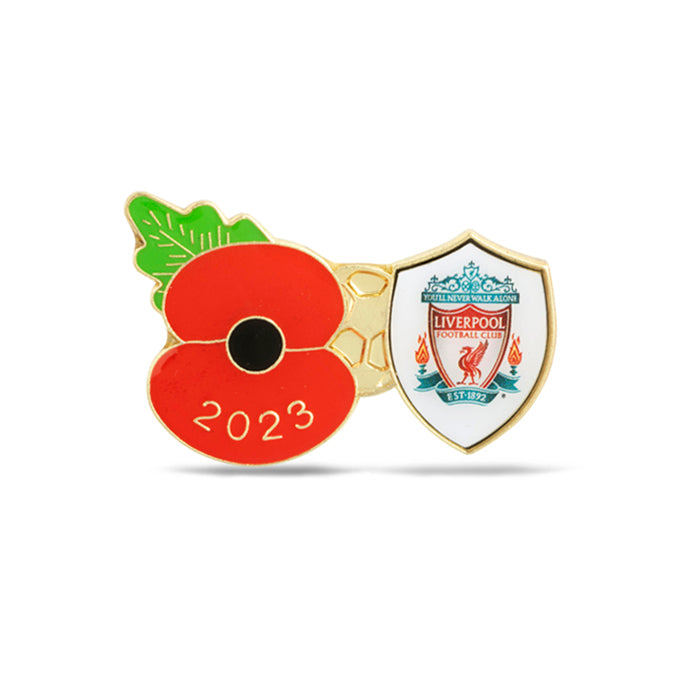 Liverpool Poppy Football Pin 2023