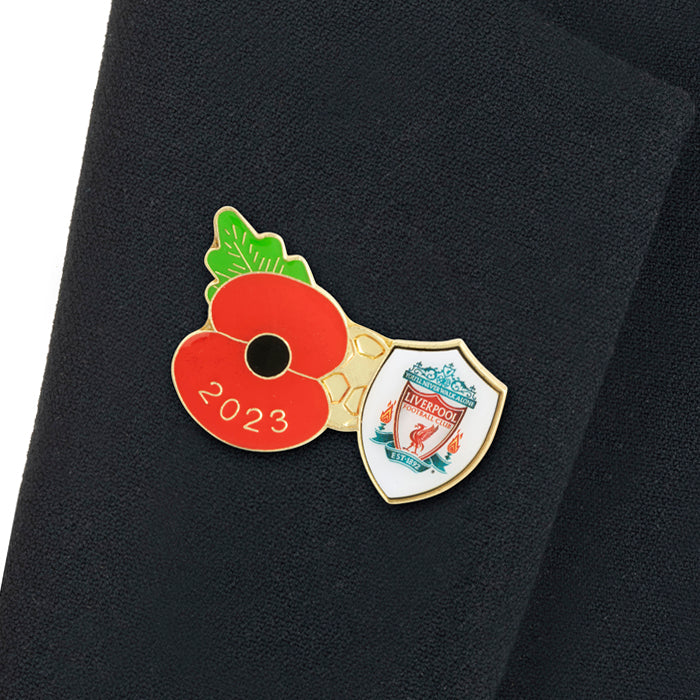 Liverpool Poppy Football Pin 2023