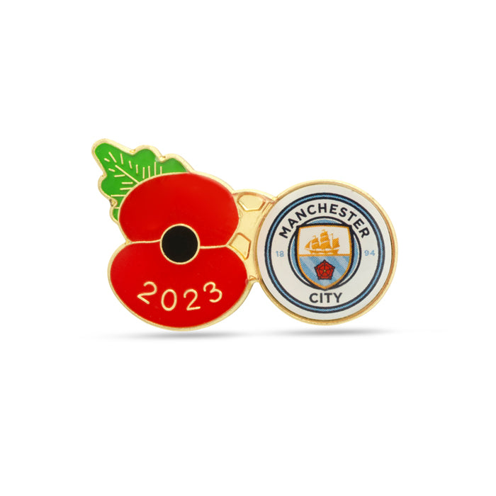 Manchester City Poppy Football Pin 2023