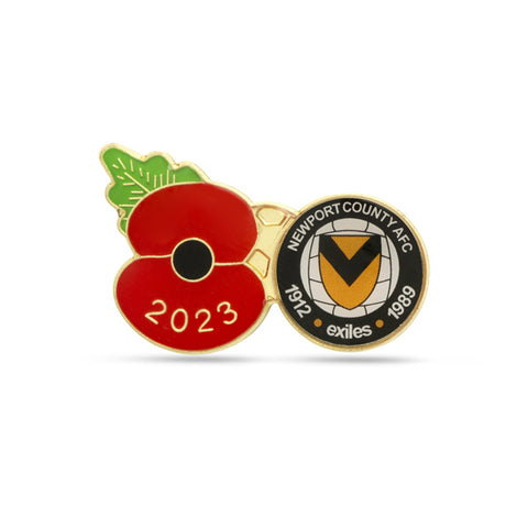 Newport County Poppy Football Pin 2023