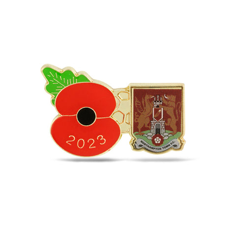 Northampton Town Poppy Football Pin 2023